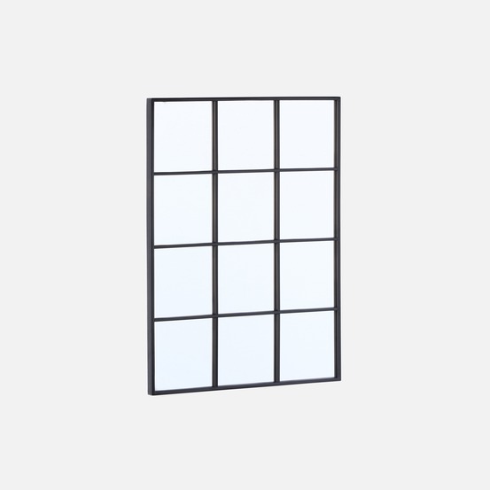 Miroir rectangulaire industriel acier noir - 3 tailles possibles - terry