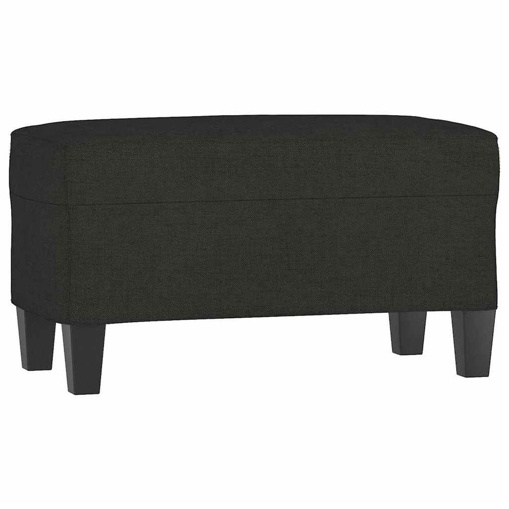 Banc noir 70x35x41 cm tissu