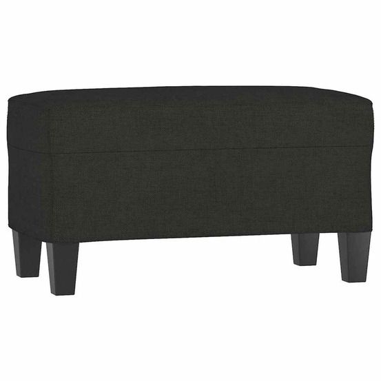 Banc noir 70x35x41 cm tissu