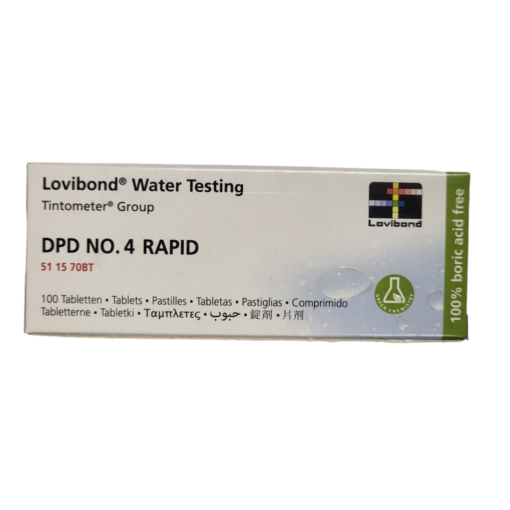 Pastilles lovibond dpd4 pour brome ou oxygène actif dpd n 4 - rapid (100 un