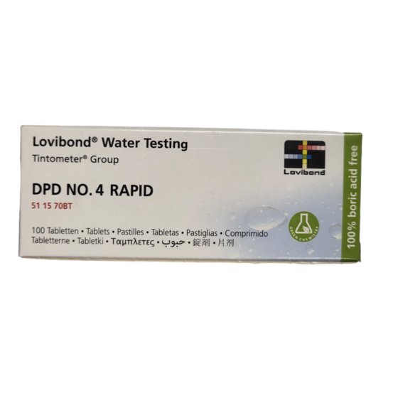 Pastilles lovibond dpd4 pour brome ou oxygène actif dpd n 4 - rapid (100 un