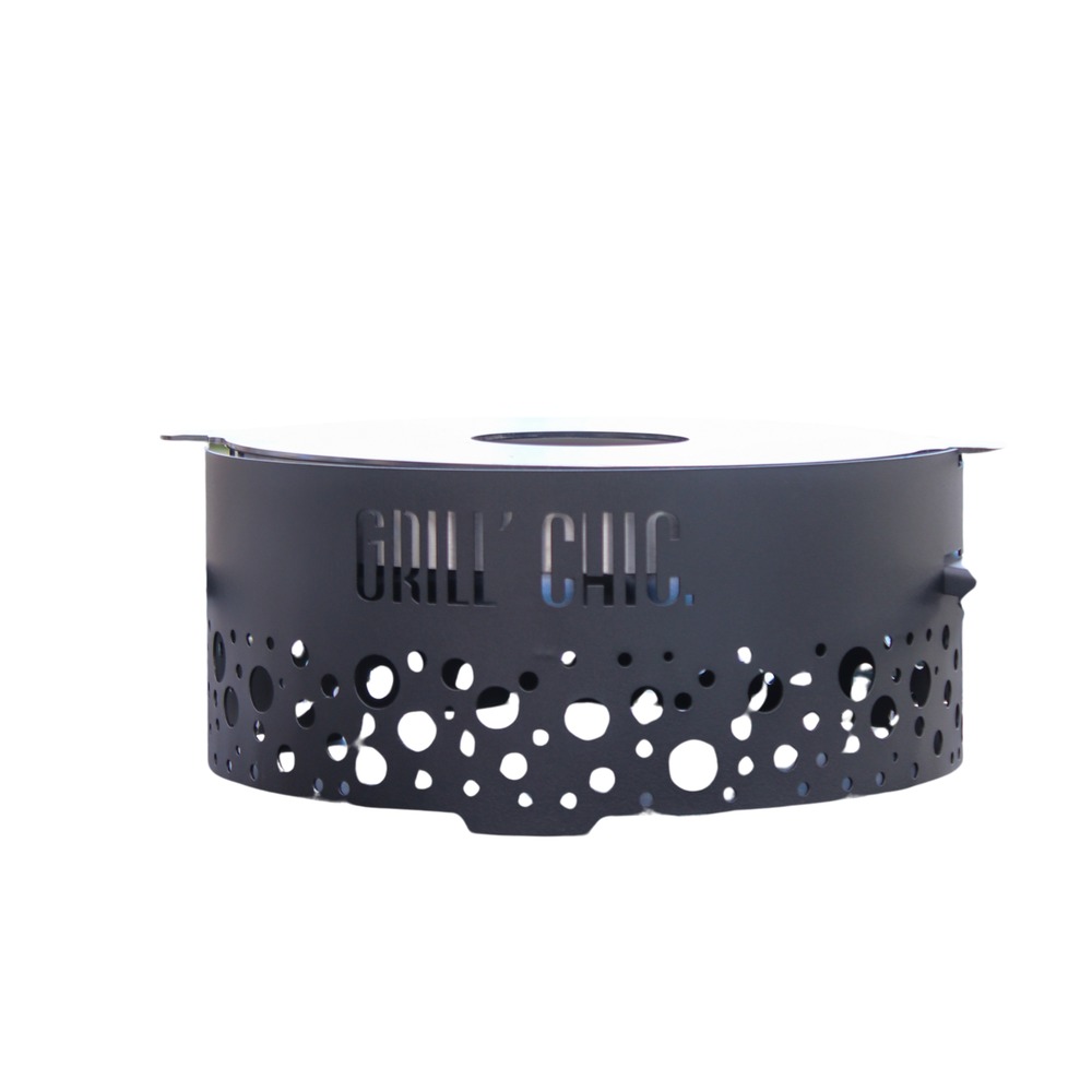 P'tit grill double cuve acier - brasero anthracite - sobre et pratique, pour un design moderne et compact