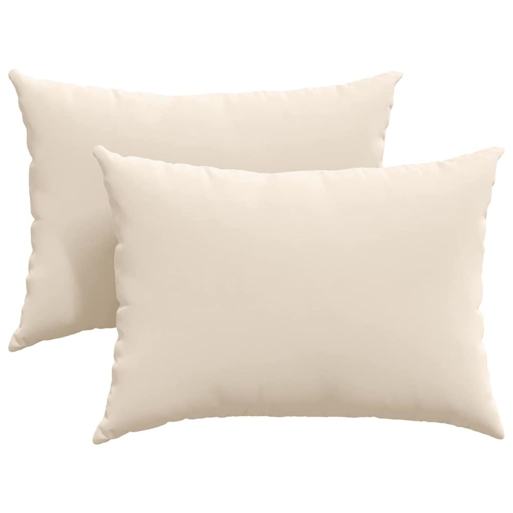 Coussins de canapé 2 pc tissu beige 70 x 50 cm