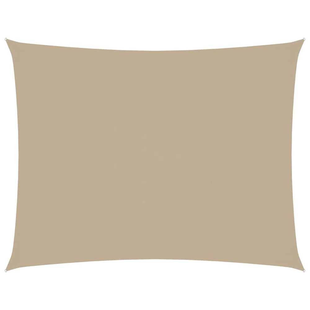 Voile de parasol tissu oxford rectangulaire 3,5x4,5 m beige
