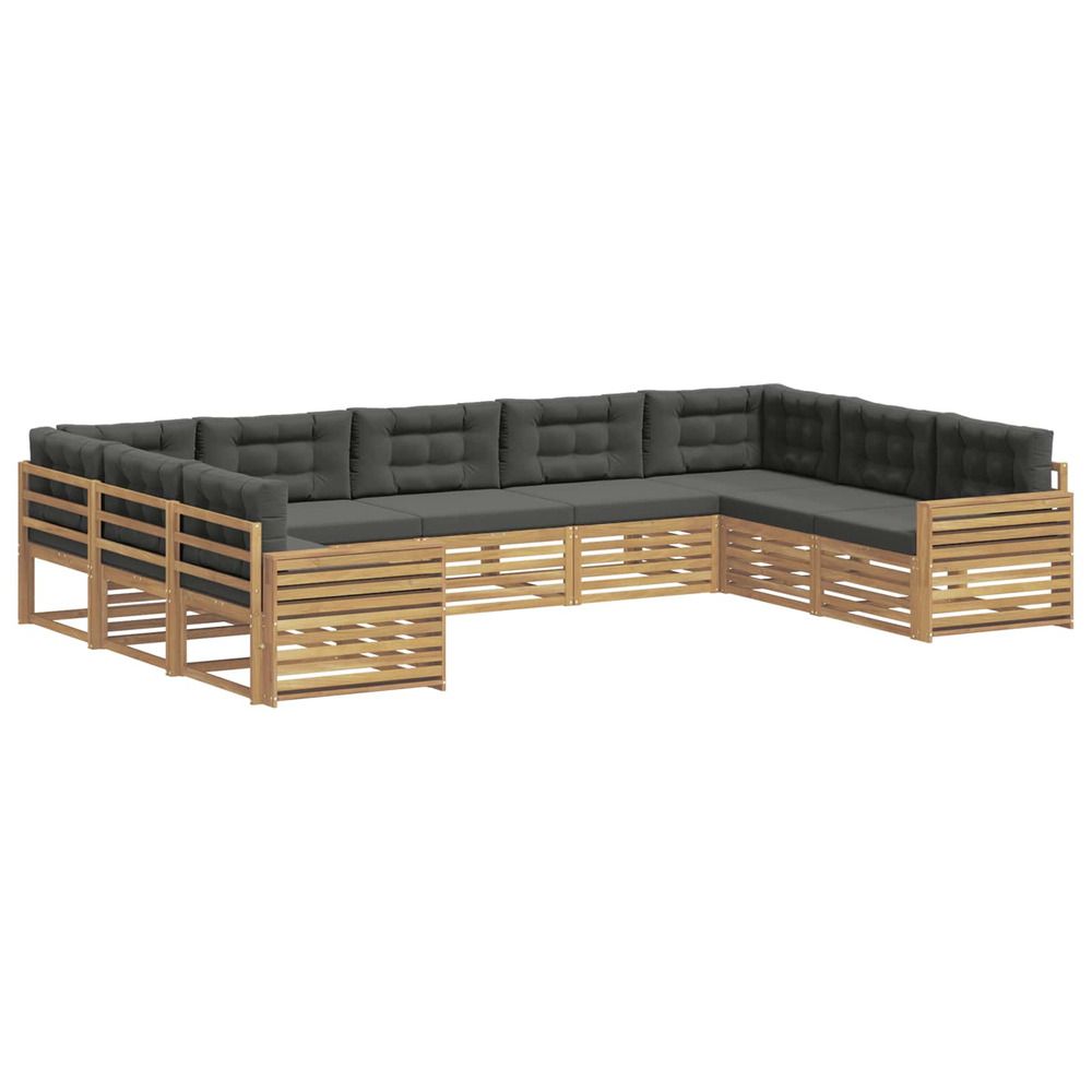 Ensemble de canapés d'extérieur 9 pc blanc et anthracite