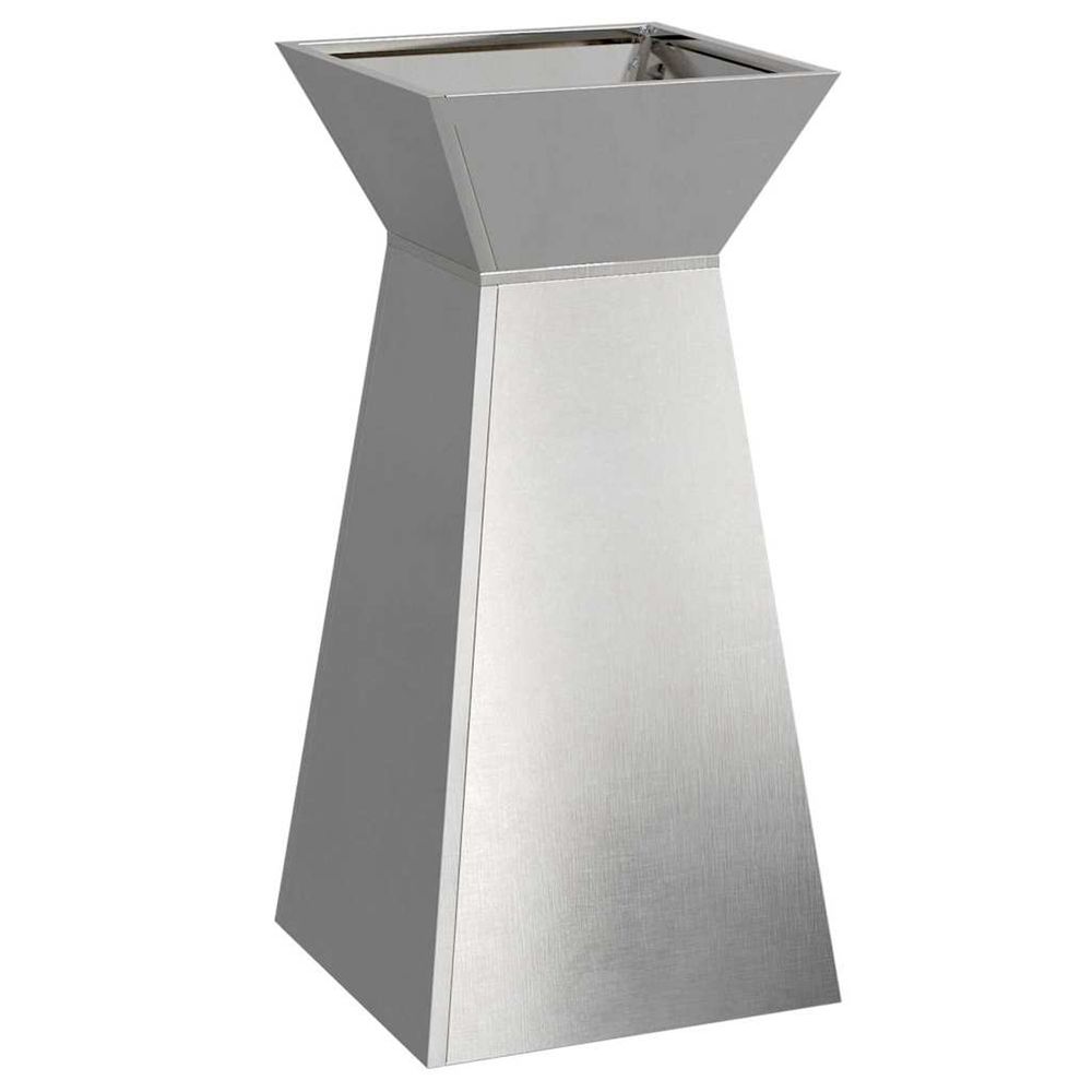 Jardinière d'extérieur à pilier argenté 35 x 35 x 73 cm acier inoxydable
