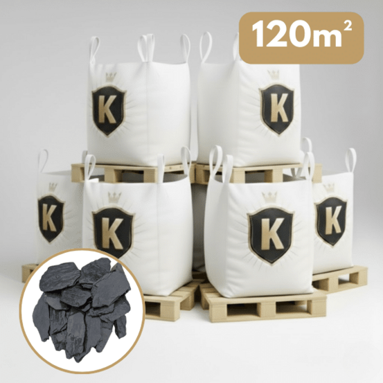 Paillette ardoise noire 30/70 mm – pack 6 big bag +/- 1 m³ – 120 m²