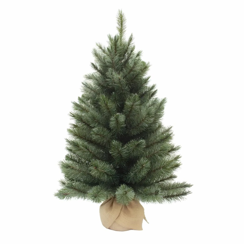Triumph tree sapin de noël artificiel forest frosted h90 x d61 cm - arbre dans sac en jute - artificial christmas tree pour