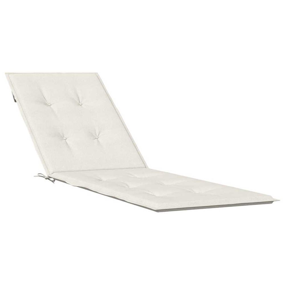 Coussin de chaise longue crème mélangé (75+105) x 50 x 4 cm