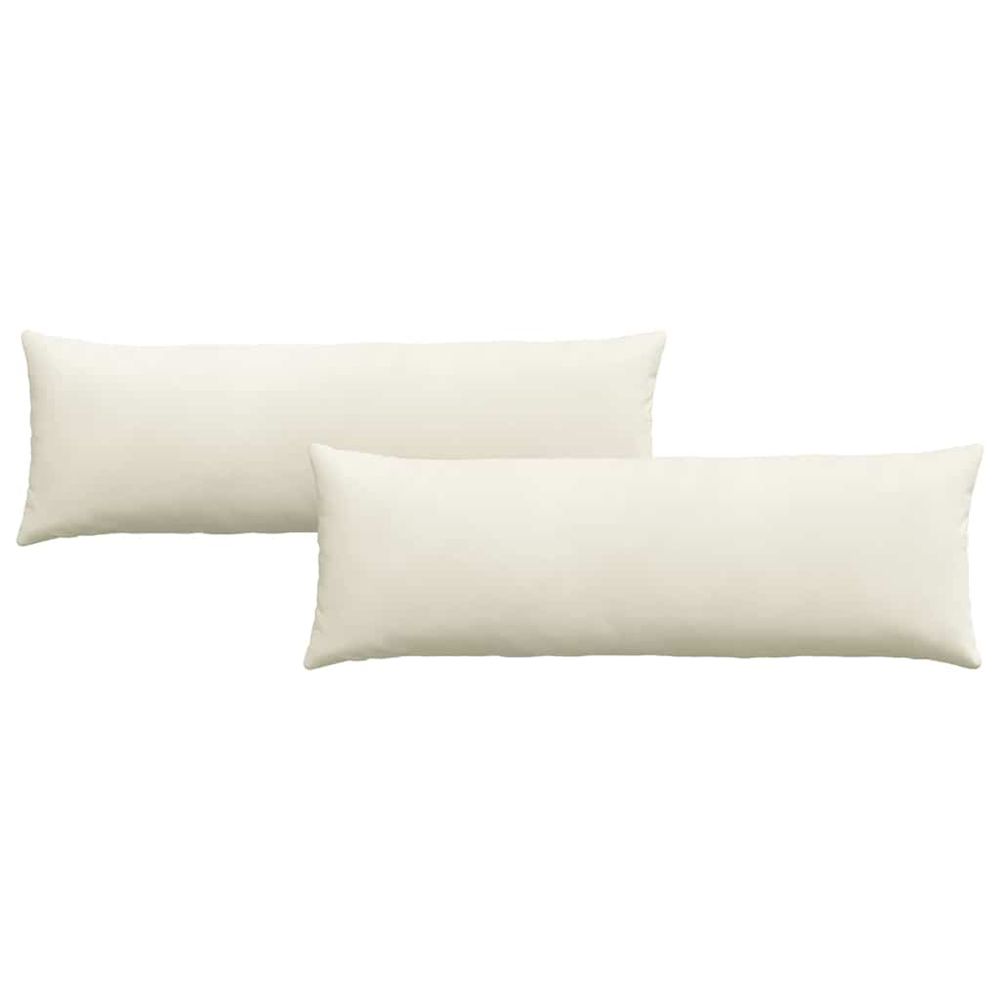 Coussins de canapé 2 pcs crème 120 x 40 cm