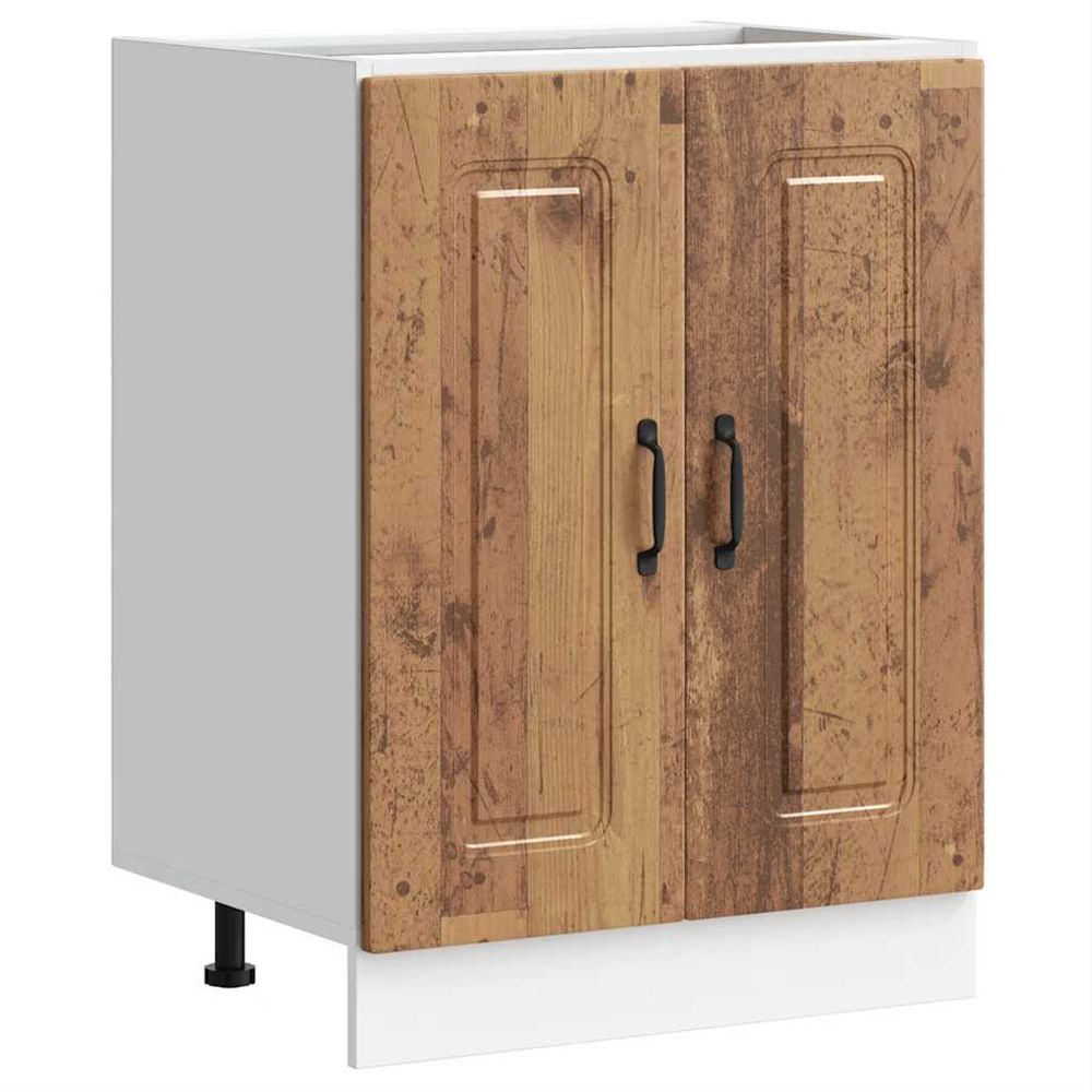Meuble bas pour évier kalmar vieux bois bois d'ingénierie