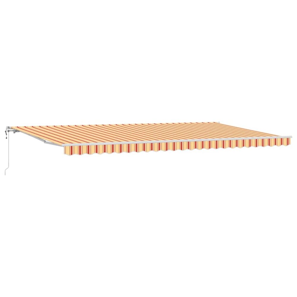 Auvent rétractable jaune et orange 600 × 300 cm