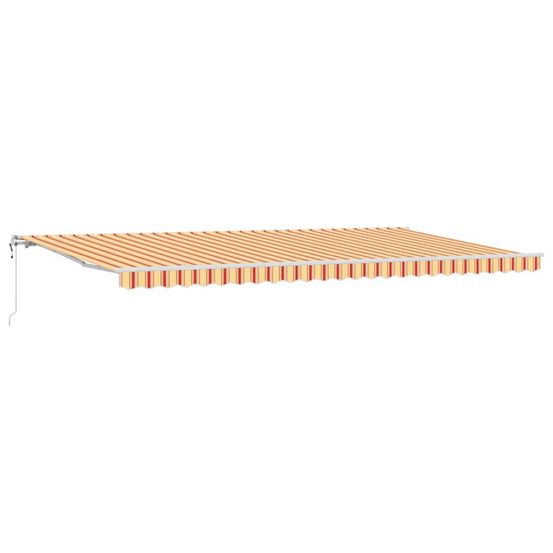 Auvent rétractable jaune et orange 600 × 300 cm