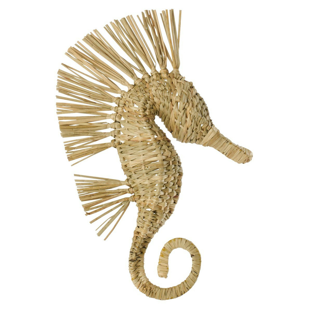 Déco murale hippocampe herbe 