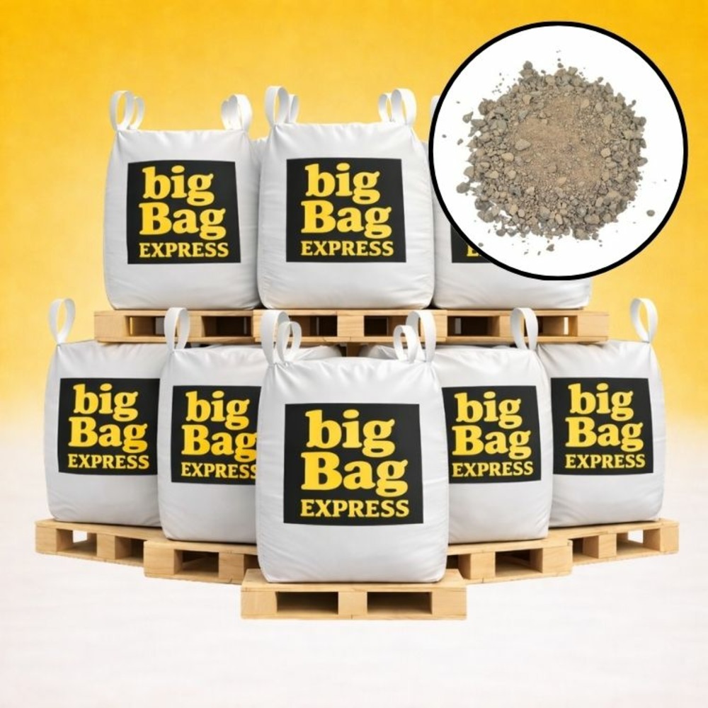 Pack 8 x big bag de +/- 1,5t sable à tranchée gris ø 0/6 mm - livraison premium
