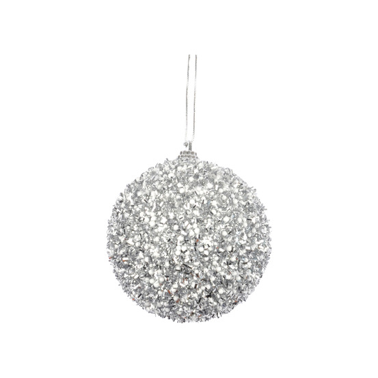 Boule de noël décorée de billes