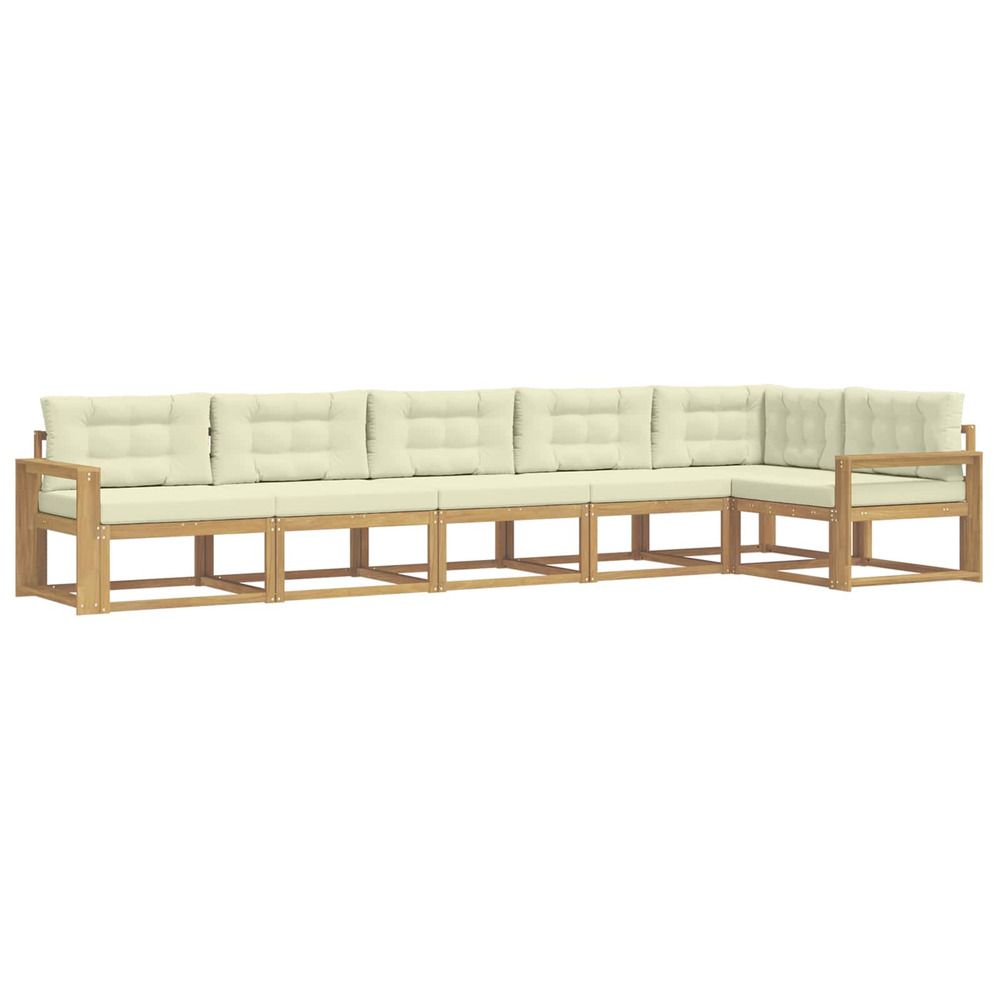 Ensemble de canapés d'extérieur 4 pc blanc et crème polyester