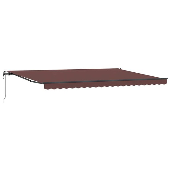 Auvent rétractable automatique marron 500x300 cm