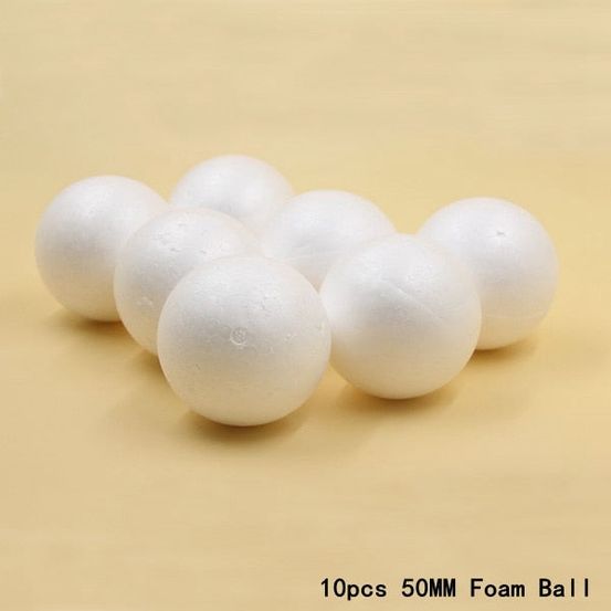 Boules de noël en polystyrène - 5 cm