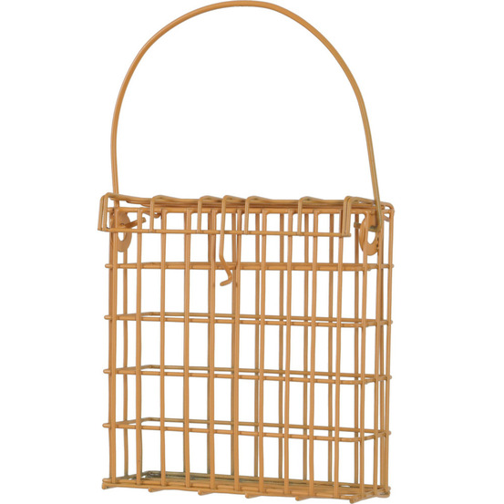 Support pour pain de graisse en métal miel marron pour oiseaux