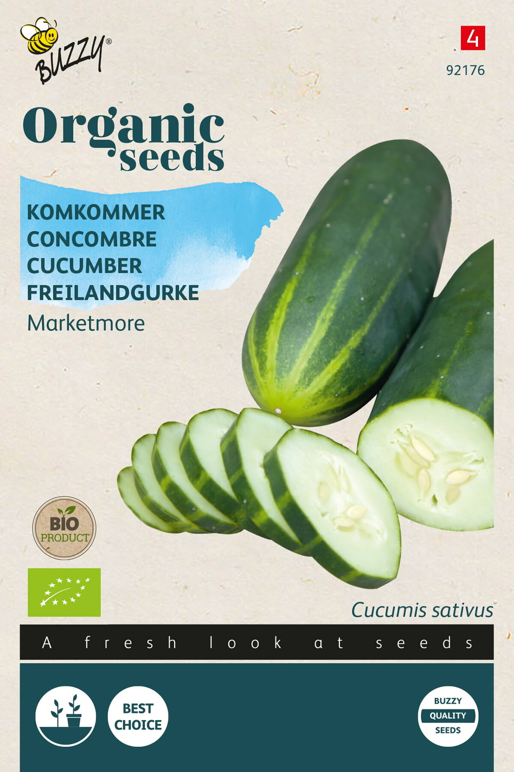 Buzzy organic concombre marketmore(bio) - ca. 1 gr