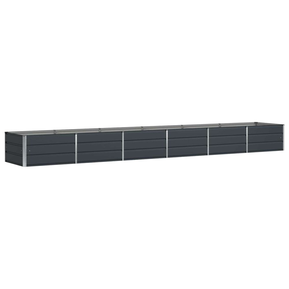 Jardinière anthracite 480 x 80 x 45 cm acier