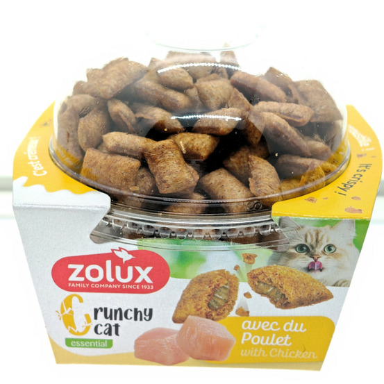 Friandise crunchy cat poulet 80 gr pour chat