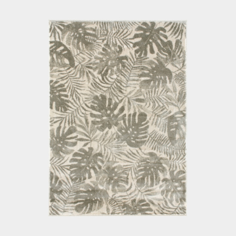 Tapis de salon en velours - amazonie - motif jungle feuillage tropical - 200 x 290 cm