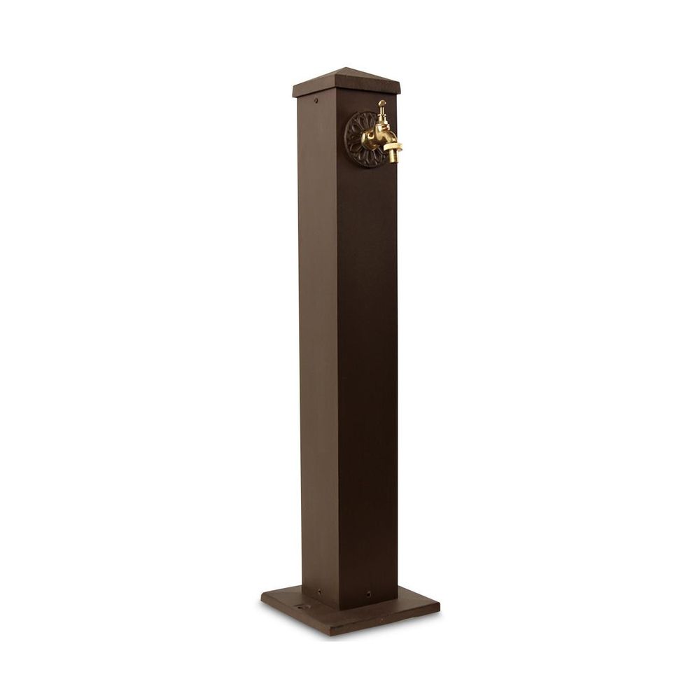 Fontaine de jardin aluminium marron - décoration d'autrefois
