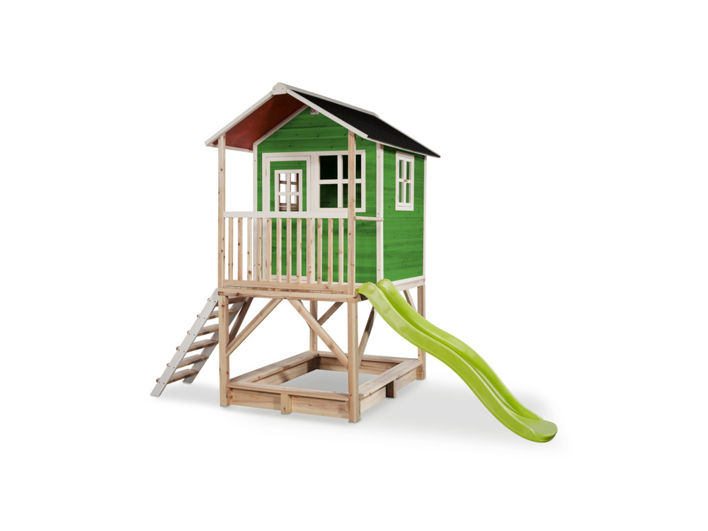 Maisonnette en bois pour enfants loft 500 vert
