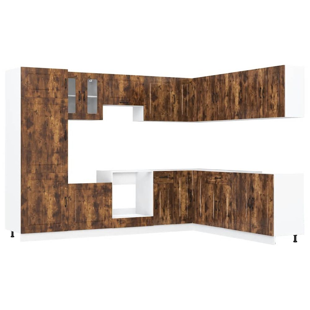 Ensemble d'armoires de cuisine 14 pcs kalmar bois d'ingénierie