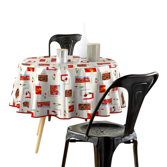 Nappe ronde tulipes