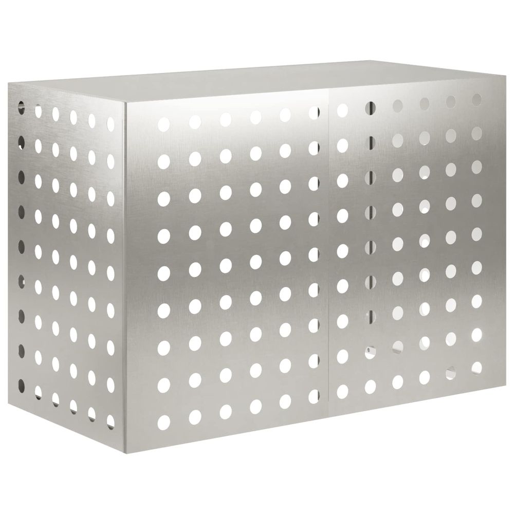 Housse de climatiseur argenté 100 x 50 x 70 cm acier inoxydable