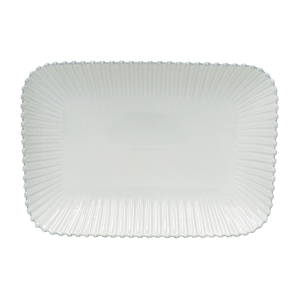 Plat rectangulaire de service 39,6 x 28 cm pearl blanc - costa nova