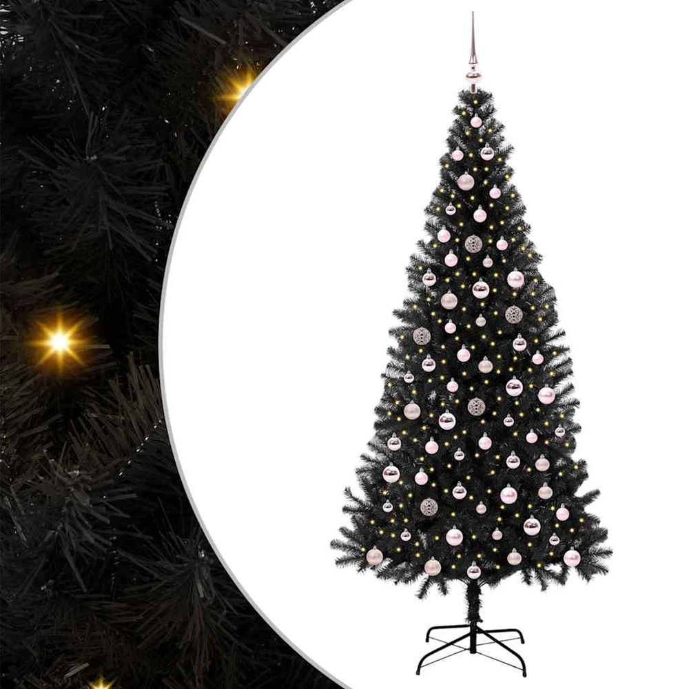 Sapin de noël noir 240 cm pvc