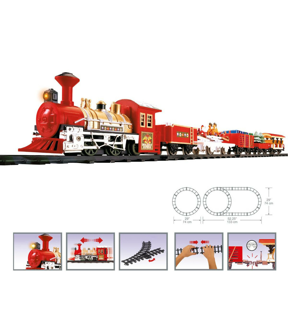 Accessoires pour village de noël coffret 26 pièces train avec