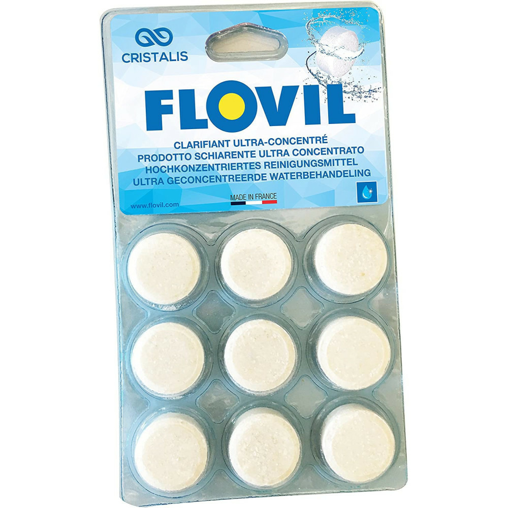 Flovil floculant clarifiant piscine blister 9 pastilles