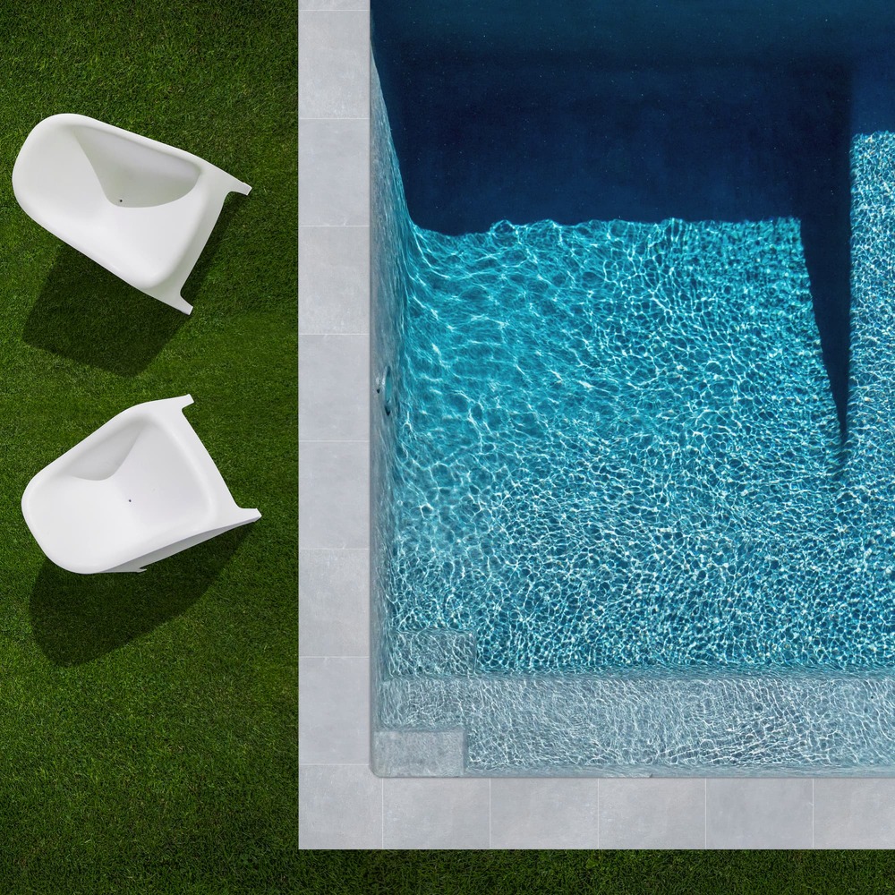 Kit complet | margelles pour piscine 10x5m en pierre atlas gris (+ colle, joint, hydrofuge ...)