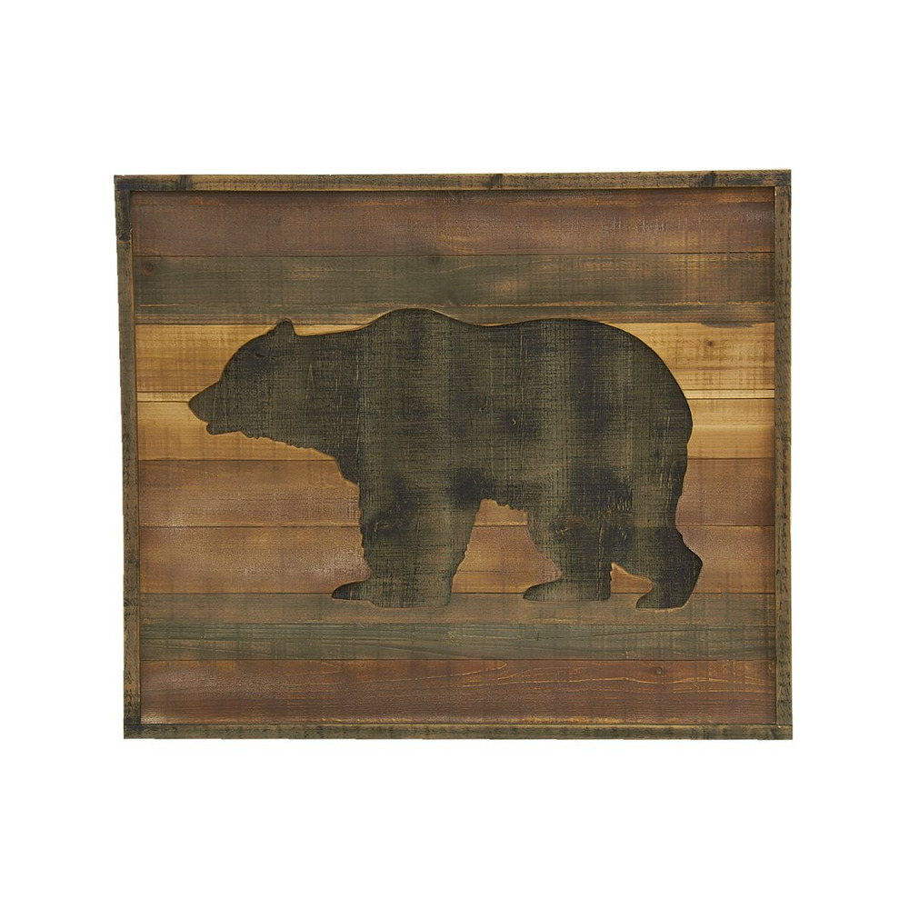 Cadre en pin décor ours