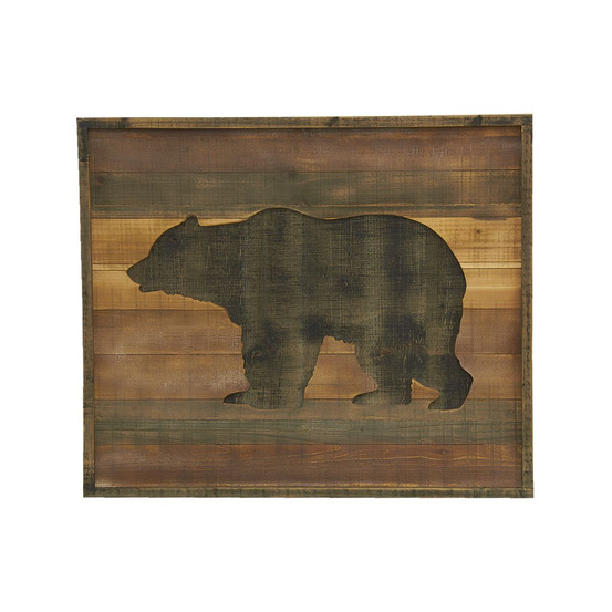 Cadre en pin décor ours