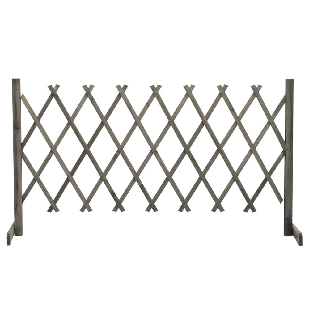 Clôture en treillis de jardin gris 150x80 cm bois de sapin
