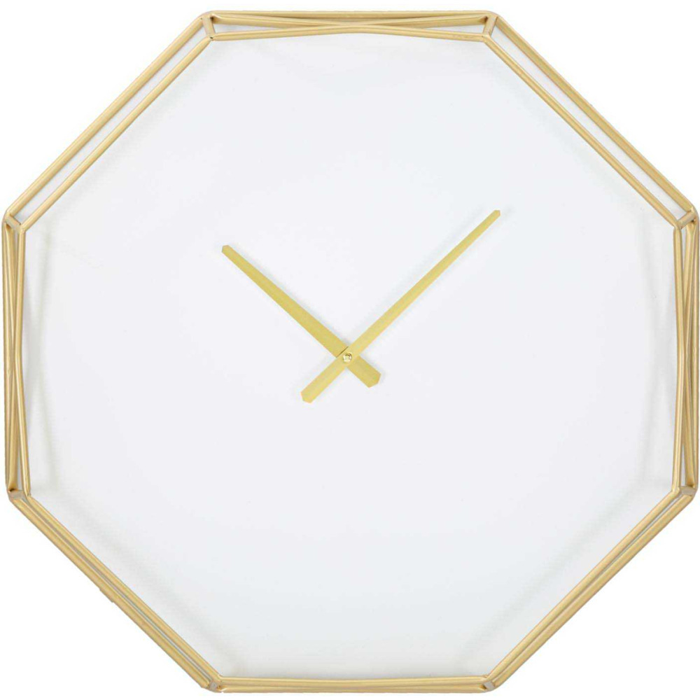 Horloge octogonale en métal goldy 56 x 6.5 x 56 cm
