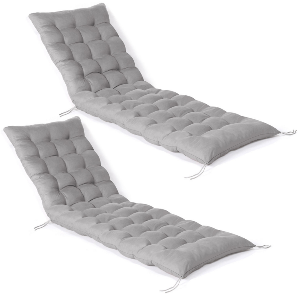 Lot de 2 coussins universels de transat adam 180 cm gris