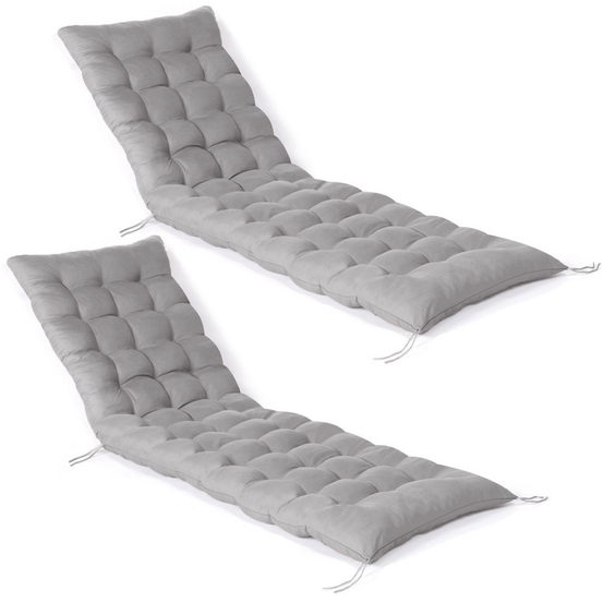Lot de 2 coussins universels de transat adam 180 cm gris