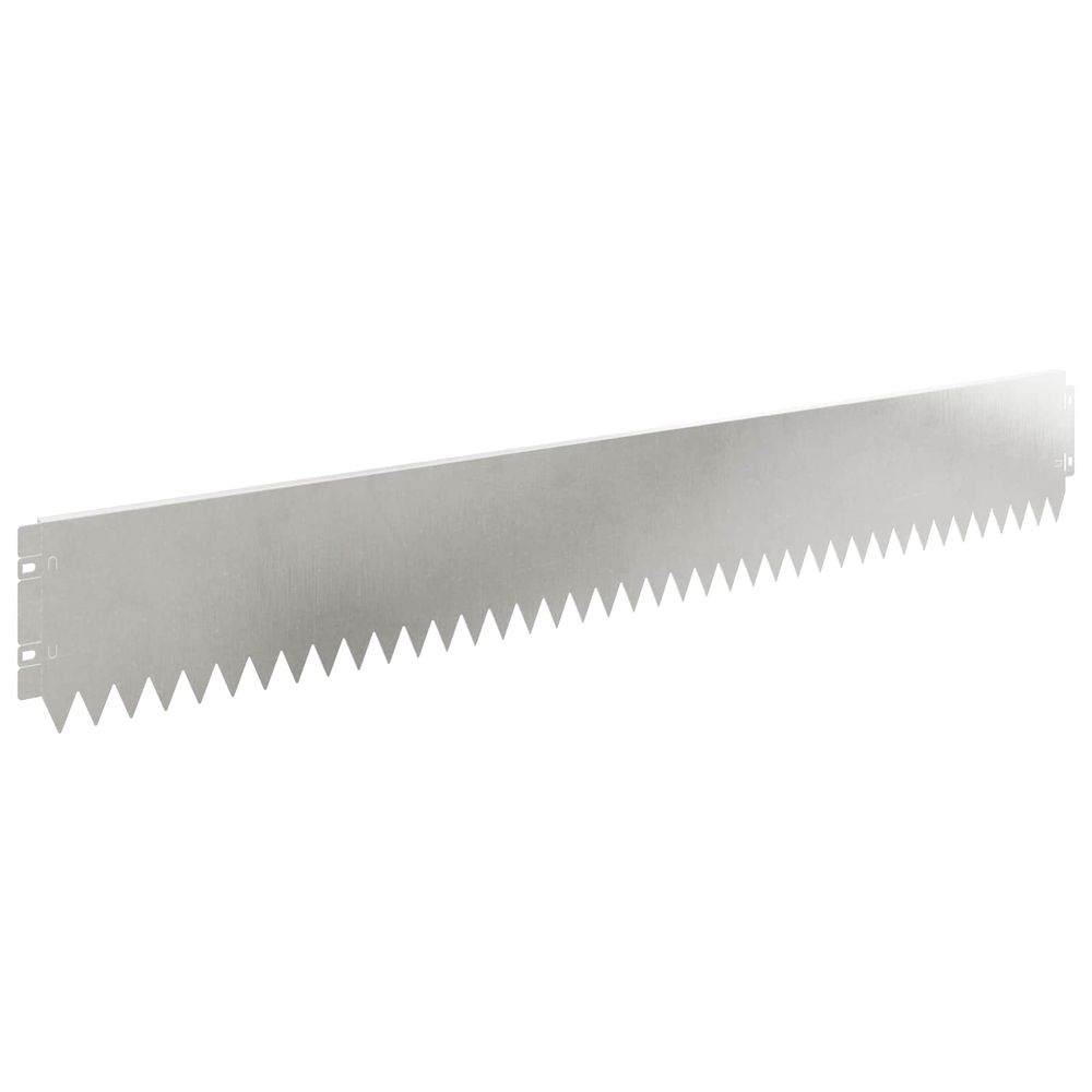 Bordure de pelouse 20 pc 103 x 15 cm acier argenté
