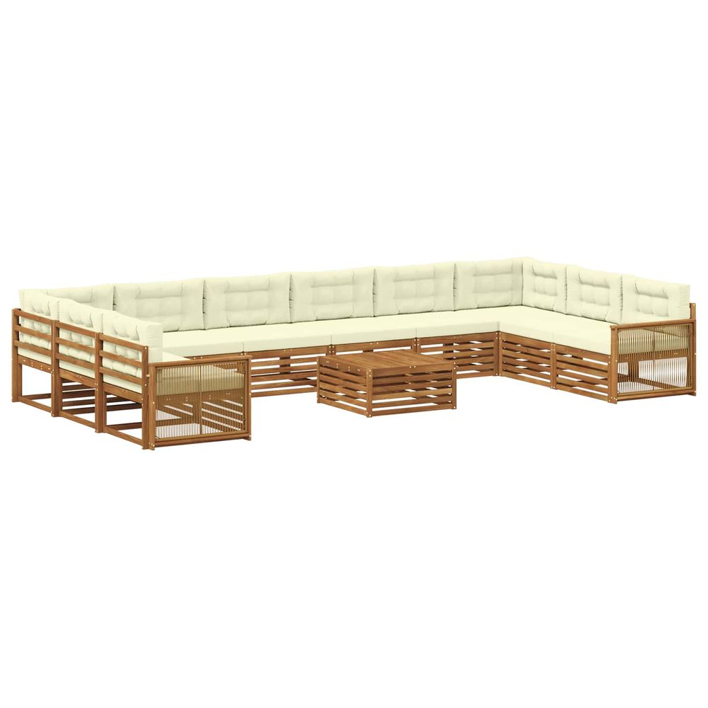 Ensembles de canapés 11 pc bois d'acacia massif