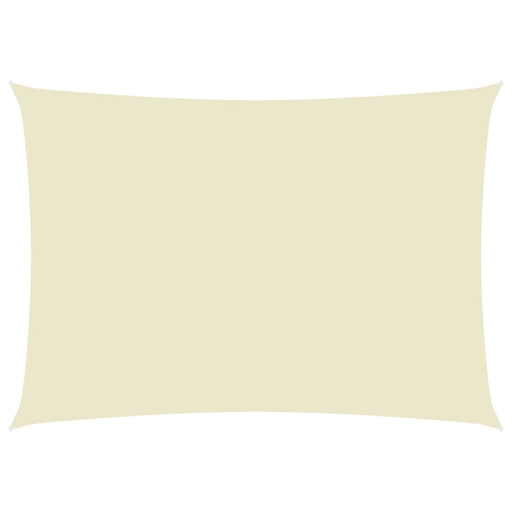 Voile toile d'ombrage parasol tissu oxford rectangulaire 6 x 8 m crème