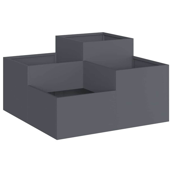 Cache-pot de jardin anthracite 100 x 100 x 48 cm acier