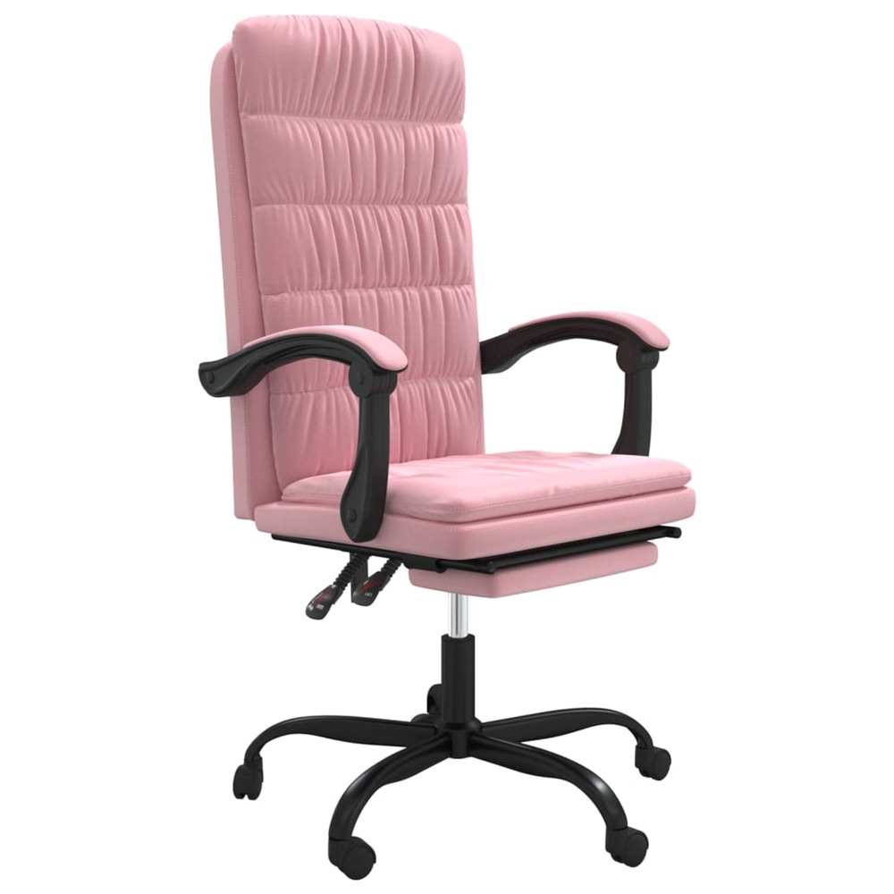 Fauteuil inclinable de bureau rose velours