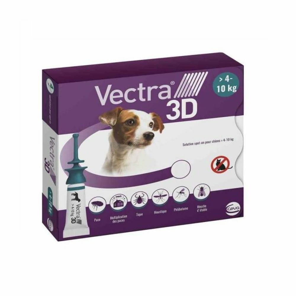 Vectra 3d chien (4-10 kg) 12 pipettes
